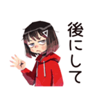 全てのやる気を失ったダウナー女子（個別スタンプ：37）