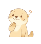 疲れ気味でだるいカワウソ[やる気が出ない]（個別スタンプ：13）