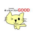 イエローキャットの日常(英語ver)（個別スタンプ：3）