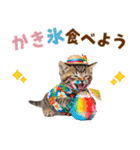 サイベリアン＆マンチカン☆でか文字夏（個別スタンプ：19）