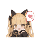 煽り系猫耳黒少女（個別スタンプ：1）
