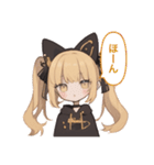 煽り系猫耳黒少女（個別スタンプ：18）