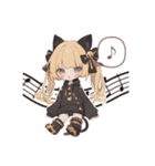 煽り系猫耳黒少女（個別スタンプ：28）