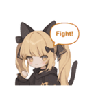 煽り系猫耳黒少女（個別スタンプ：30）