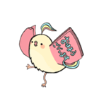手帳鳥あいさつ (タメ口、敬語時々英語)（個別スタンプ：3）