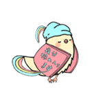 手帳鳥あいさつ (タメ口、敬語時々英語)（個別スタンプ：7）