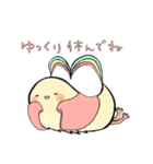 手帳鳥あいさつ (タメ口、敬語時々英語)（個別スタンプ：13）