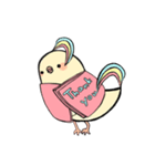 手帳鳥あいさつ (タメ口、敬語時々英語)（個別スタンプ：15）