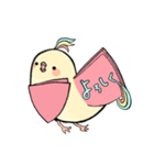 手帳鳥あいさつ (タメ口、敬語時々英語)（個別スタンプ：25）
