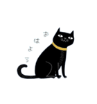 手書き風黒猫（個別スタンプ：3）