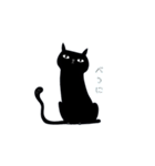 手書き風黒猫（個別スタンプ：8）