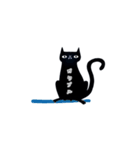 手書き風黒猫（個別スタンプ：16）