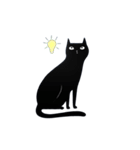 手書き風黒猫（個別スタンプ：22）