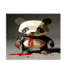 ペーパークラフト風パンダ（個別スタンプ：22）