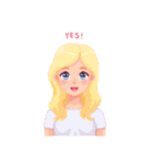 かわいいドット絵のスタンプ（個別スタンプ：14）