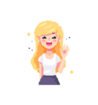 かわいいドット絵のスタンプ（個別スタンプ：21）
