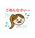 女子かわいいスタンプ（個別スタンプ：5）