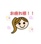 女子かわいいスタンプ（個別スタンプ：6）