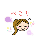 女子かわいいスタンプ（個別スタンプ：11）