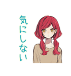 ネガティブな普段着赤髪女子★（個別スタンプ：8）