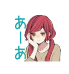 ネガティブな普段着赤髪女子★（個別スタンプ：10）