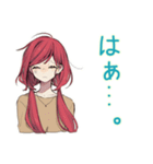 ネガティブな普段着赤髪女子★（個別スタンプ：18）