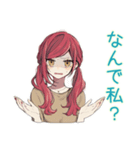 ネガティブな普段着赤髪女子★（個別スタンプ：19）