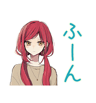 ネガティブな普段着赤髪女子★（個別スタンプ：31）