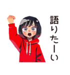 ダウナー女子の漫画語り★（個別スタンプ：13）