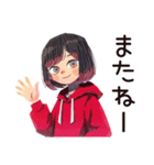 ダウナー女子の漫画語り★（個別スタンプ：40）