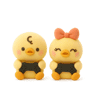 ぴよぴよ夫婦◎ぬいぐるみ（個別スタンプ：34）