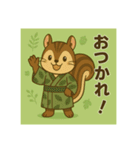癒友童子 リスのこつこつ帖（個別スタンプ：10）