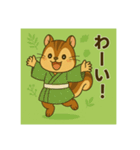 癒友童子 リスのこつこつ帖（個別スタンプ：19）
