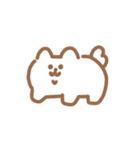 韓国風な線画アニマル 動くスタンプ（個別スタンプ：1）