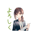 月曜朝の絶望★社畜ちゃん（個別スタンプ：3）
