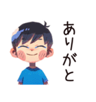 子ども（男の子）の送迎★到着報告（個別スタンプ：3）