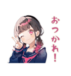 制服の女の子★勉強会お誘い（個別スタンプ：2）