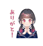制服の女の子★勉強会お誘い（個別スタンプ：10）