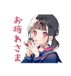 制服の女の子★勉強会お誘い（個別スタンプ：40）