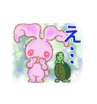 少女とうさぎとカメ、大の仲良しトリオ 2（個別スタンプ：16）