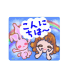 少女とうさぎとカメ、大の仲良しトリオ 2（個別スタンプ：21）