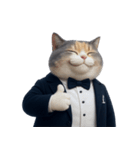 スーツを着た太った猫 (NT)（個別スタンプ：7）