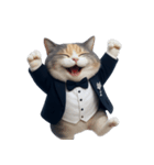 スーツを着た太った猫 (NT)（個別スタンプ：33）
