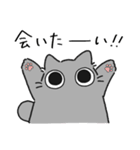ねこぽっくるグレー【友達】（個別スタンプ：23）