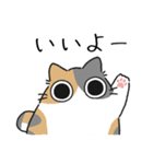 ねこぽっくるパステル三毛【友達】（個別スタンプ：13）