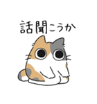 ねこぽっくるパステル三毛【友達】（個別スタンプ：35）