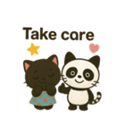 黒猫とパンダの日常ことば3（個別スタンプ：33）