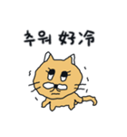 月猫の冬物語(韓国語 - 中国語)（個別スタンプ：18）