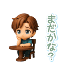 くっきり3D男子の使える♪リアクション（個別スタンプ：25）