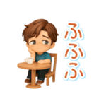 くっきり3D男子の使える♪リアクション（個別スタンプ：37）